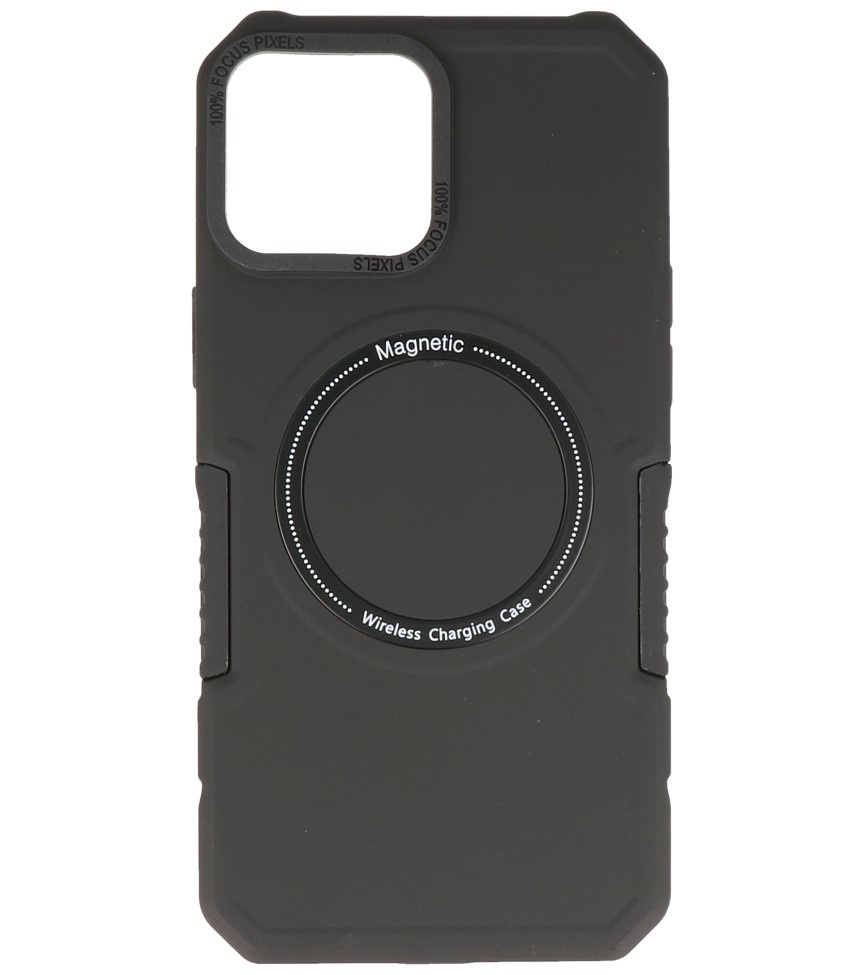 Magnetic Charging Case voor iPhone 12 Pro Max Zwart