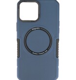 Funda de carga magnética para iPhone 12 Pro Max azul marino