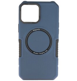 Funda de carga magnética para iPhone 12 Pro Max azul marino