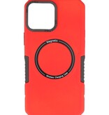 Custodia di ricarica magnetica per iPhone 12 Pro Max rossa