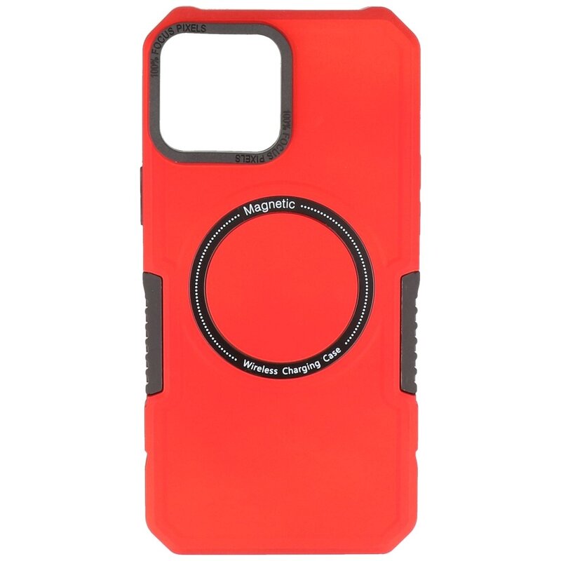 Magnetic Charging Case for iPhone 12 Pro Max Red