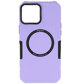Funda de carga magnética para iPhone 12 Pro Max Púrpura