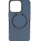 Funda de carga magnética para iPhone 13 Pro azul marino