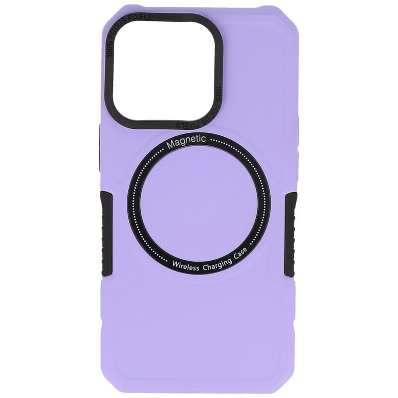 Magnetische Ladehülle für iPhone 13 Pro Lila