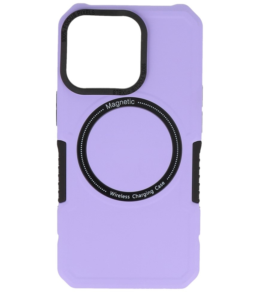 Funda de carga magnética para iPhone 13 Pro Púrpura
