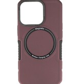 Magnetic Charging Case voor iPhone 13 Pro Bordeaux Rood