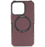 Magnetic Charging Case voor iPhone 13 Pro Bordeaux Rood