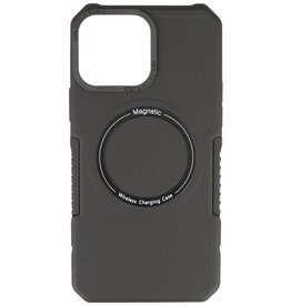 Coque de chargement magnétique pour iPhone 13 Pro Max Noir