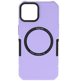 Estuche de carga magnética para iPhone 14 Púrpura