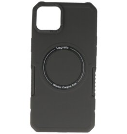 Magnetische Ladehülle für iPhone 14 Plus Schwarz