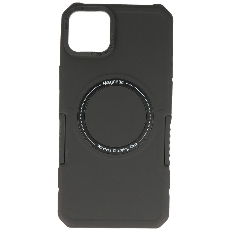 Magnetische Ladehülle für iPhone 14 Plus Schwarz