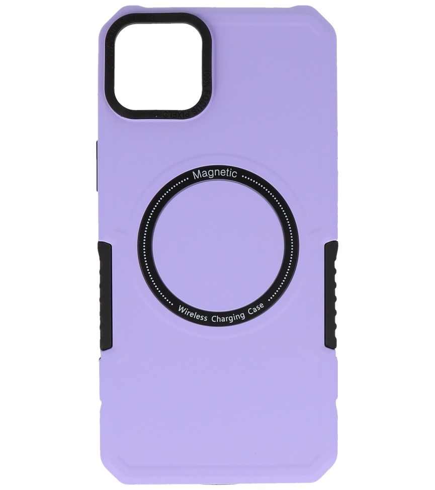 Estuche de carga magnética para iPhone 14 Plus Púrpura