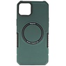 Funda de carga magnética para iPhone 14 Plus verde oscuro