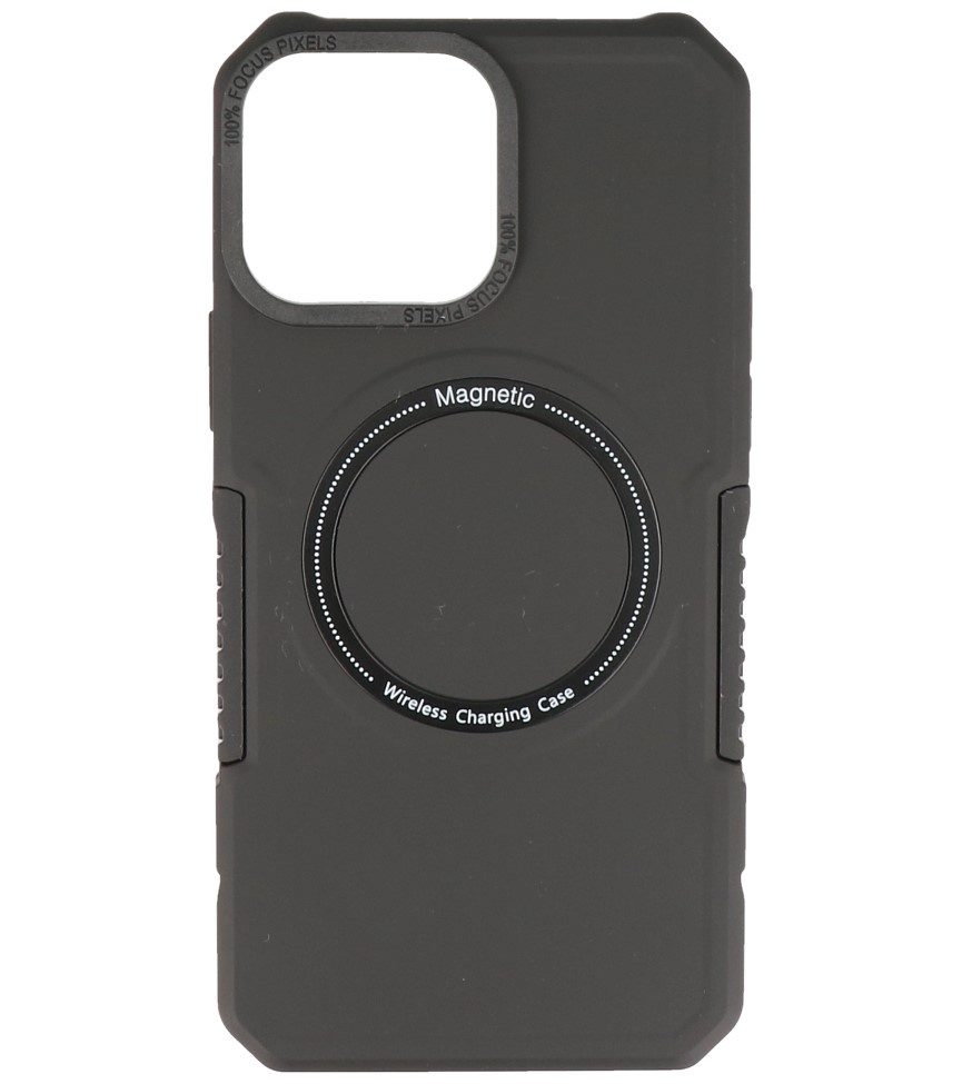 Custodia di ricarica magnetica per iPhone 14 Pro Max nera