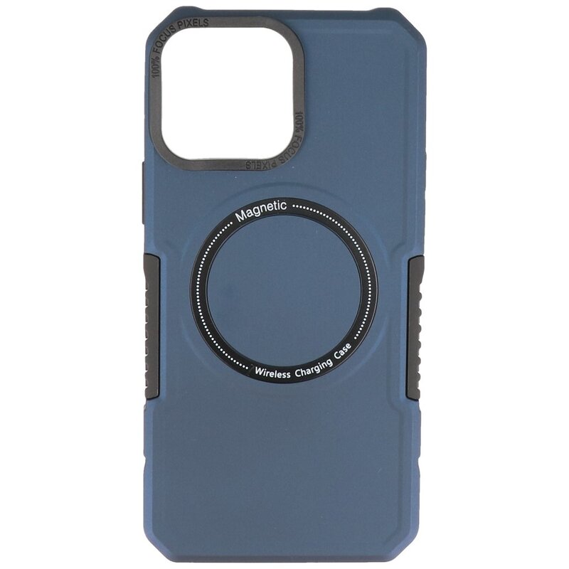 Funda de carga magnética para iPhone 14 Pro Max azul marino
