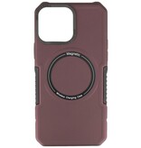 Magnetic Charging Case for iPhone 14 Pro Max Burgundy Red