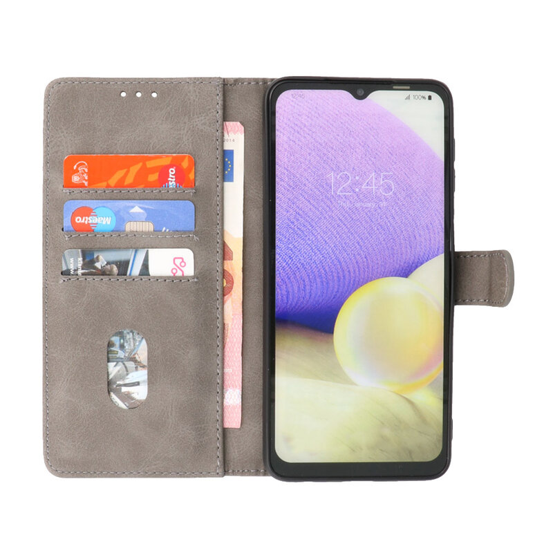 Custodie a portafoglio Bookstyle Cover per Google Pixel 7A Grigio
