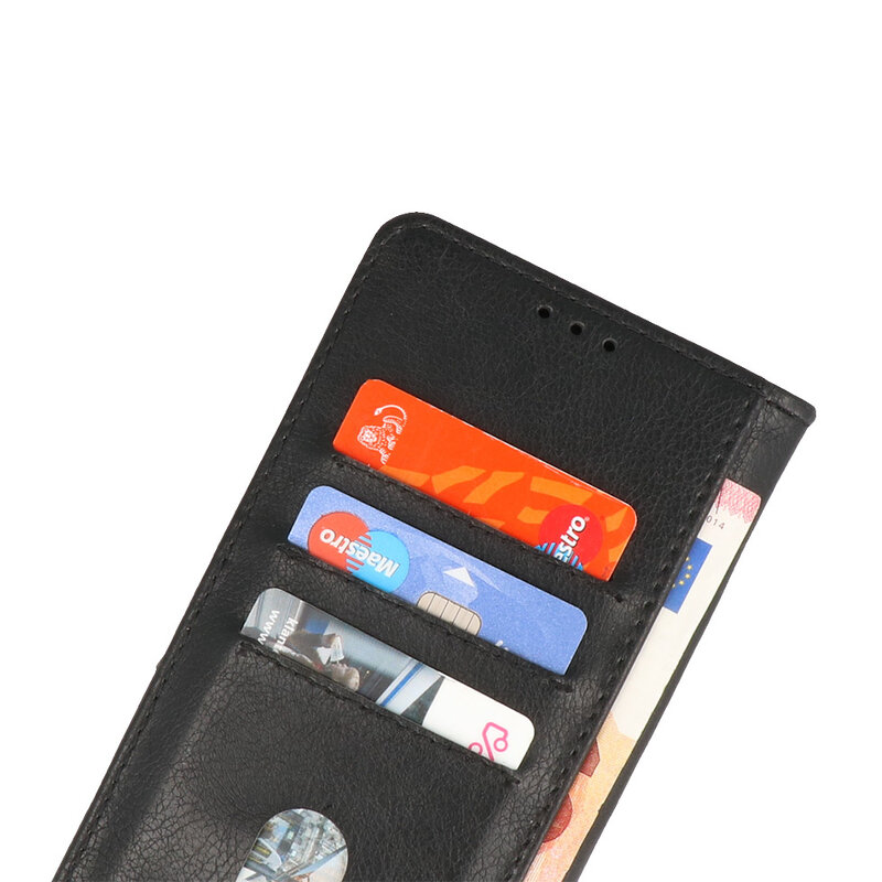 Bookstyle Wallet Cases Cover für Google Pixel 7A Schwarz