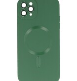 MagSafe Hoesje met Camera Beschermer voor iPhone 11 Pro Donker Groen