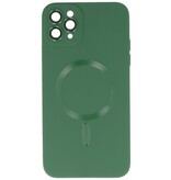 MagSafe Hoesje met Camera Beschermer voor iPhone 11 Pro Donker Groen