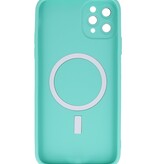 MagSafe Hoesje met Camera Beschermer voor iPhone 11 Pro Turquoise