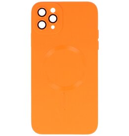 MagSafe Hoesje met Camera Beschermer voor iPhone 11 Pro Max Oranje