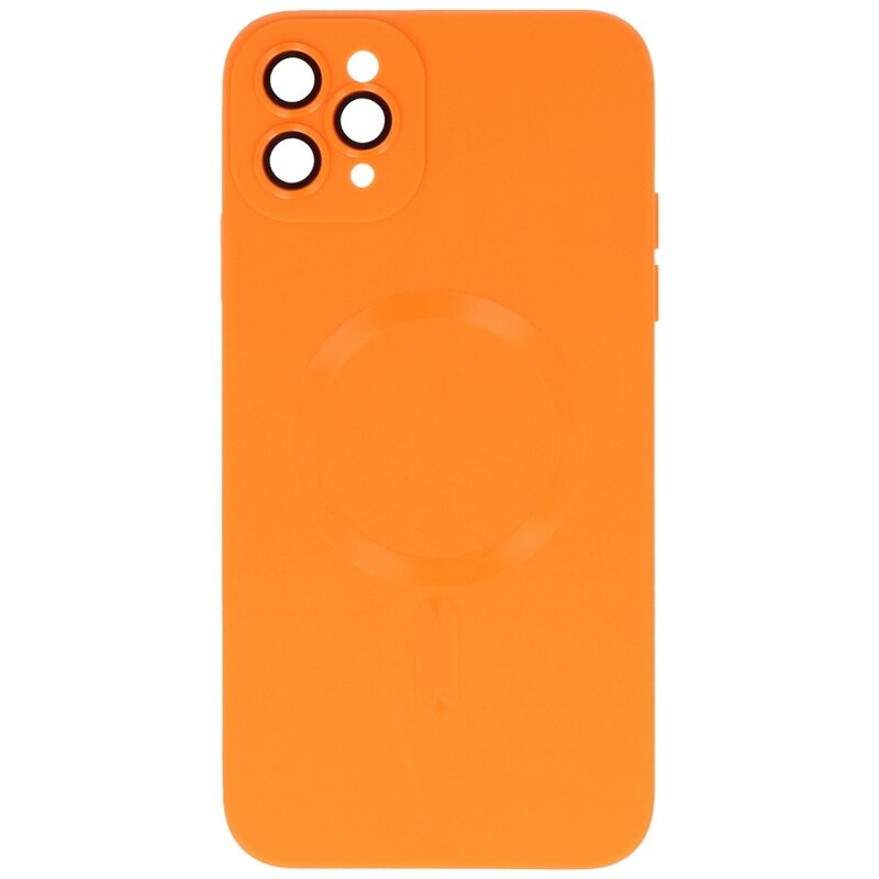 MagSafe Hoesje met Camera Beschermer voor iPhone 11 Pro Max Oranje