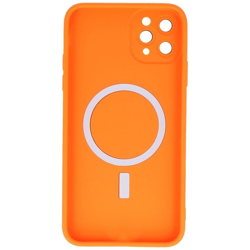 MagSafe Hoesje met Camera Beschermer voor iPhone 11 Pro Max Oranje