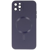 MagSafe Hoesje met Camera Beschermer voor iPhone 11 Pro Max Nacht Paars