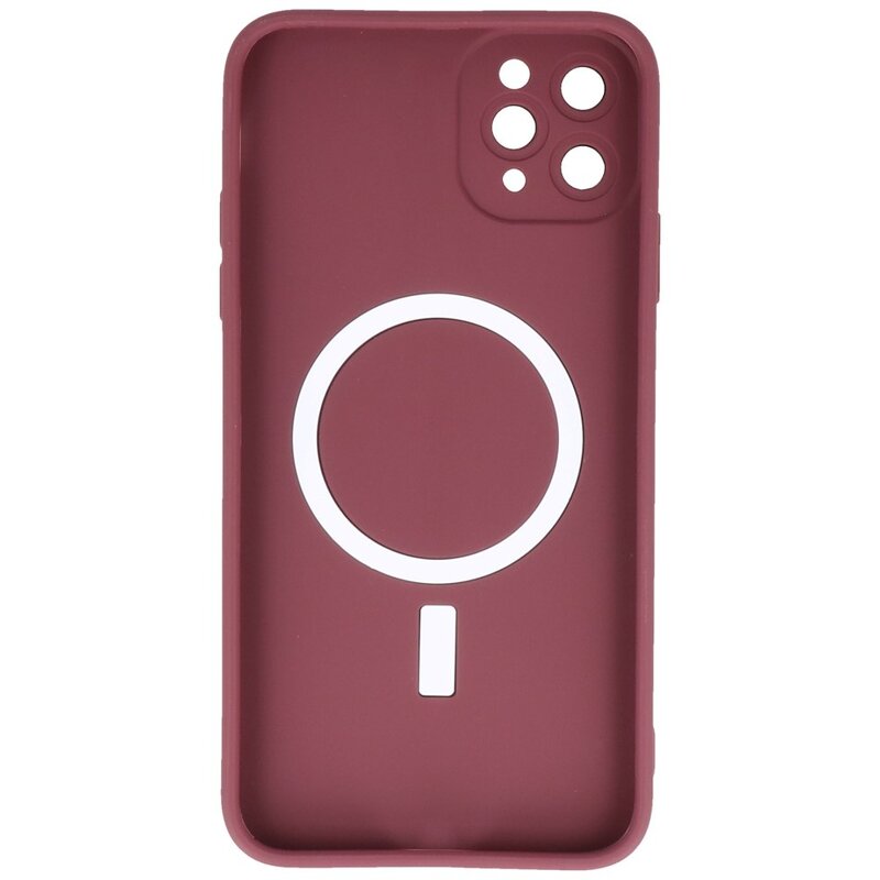 MagSafe Hoesje met Camera Beschermer voor iPhone 11 Pro Max Bruin