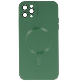 MagSafe Hoesje met Camera Beschermer voor iPhone 11 Pro Max Donker Groen