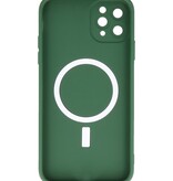 MagSafe Hoesje met Camera Beschermer voor iPhone 11 Pro Max Donker Groen