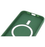 MagSafe Hoesje met Camera Beschermer voor iPhone 11 Pro Max Donker Groen