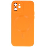 MagSafe Hoesje met Camera Beschermer voor iPhone 12 Oranje
