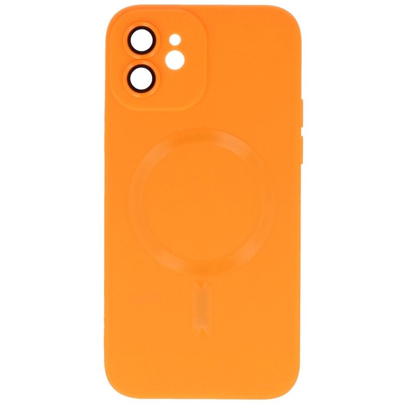 MagSafe Hoesje met Camera Beschermer voor iPhone 12 Oranje