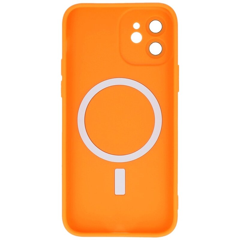 MagSafe Hoesje met Camera Beschermer voor iPhone 12 Oranje