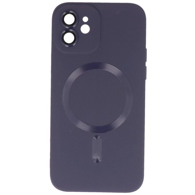 MagSafe Hoesje met Camera Beschermer voor iPhone 12 Nacht Paars