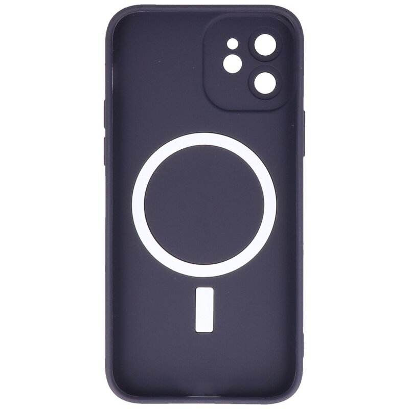 MagSafe Hoesje met Camera Beschermer voor iPhone 12 Nacht Paars