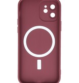MagSafe Hoesje met Camera Beschermer voor iPhone 12 Bruin
