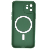MagSafe Hoesje met Camera Beschermer voor iPhone 12 Donker Groen