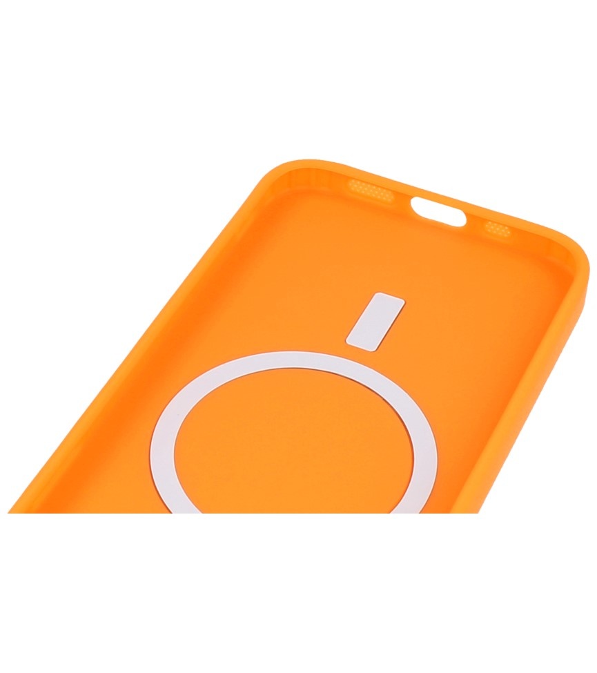 MagSafe Hoesje met Camera Beschermer voor iPhone 12 Pro Max Oranje