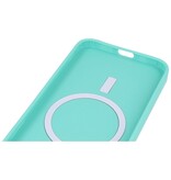 MagSafe Hoesje met Camera Beschermer voor iPhone 12 Pro Max Turquoise