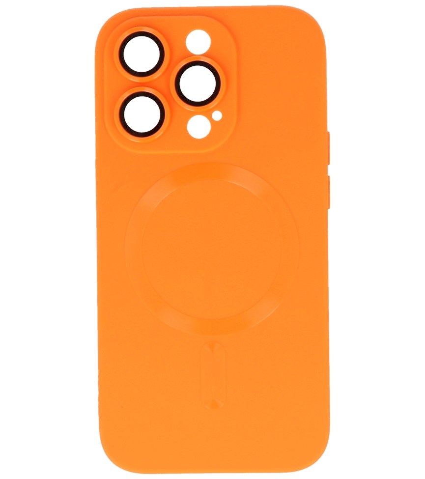 MagSafe Hoesje met Camera Beschermer voor iPhone 13 Pro Oranje