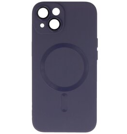 MagSafe Hoesje met Camera Beschermer voor iPhone 14 Nacht Paars