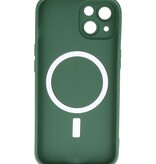 MagSafe Hoesje met Camera Beschermer voor iPhone 14 Donker Groen