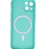 MagSafe Hoesje met Camera Beschermer voor iPhone 14 Turquoise