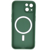 Custodia MagSafe per iPhone 14 Plus verde scuro