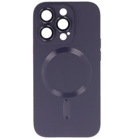 MagSafe Hoesje met Camera Beschermer voor iPhone 14 Pro Nacht Paars