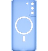 MagSafe Hoesje met Camera Beschermer voor Samsung Galaxy S22 Blauw