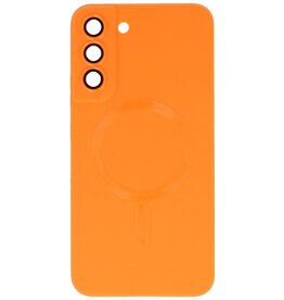 MagSafe Hoesje met Camera Beschermer voor Samsung Galaxy S22 Oranje